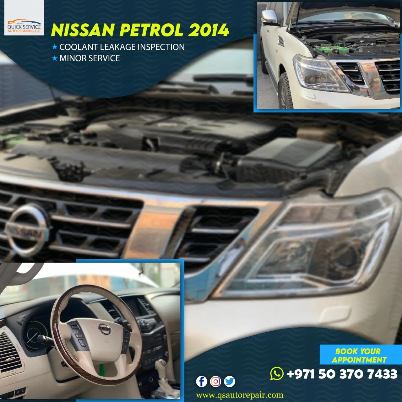 Nissan Petrol 2014 Coolant Leakage Inspection